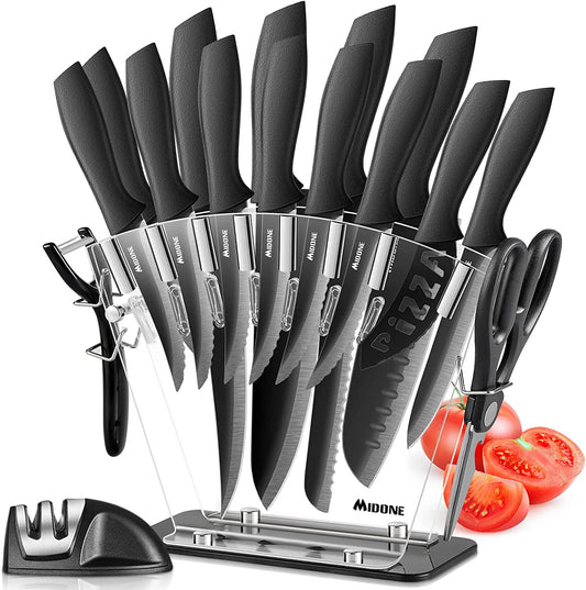 17 Pieces German Stainless Steel Kitchen Knife Set