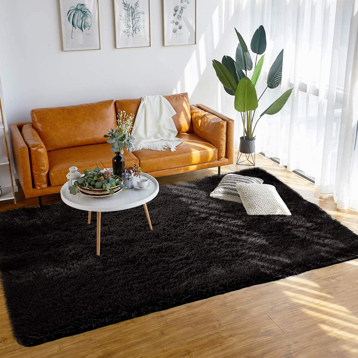 Soft Modern Indoor Shaggy Area Rug